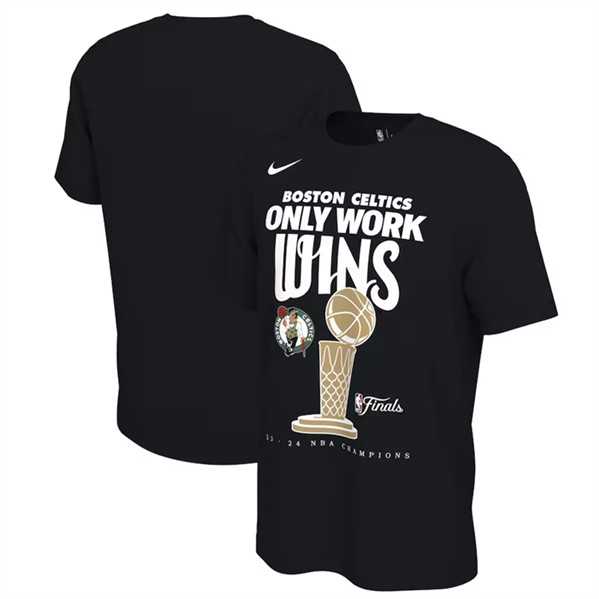 Men's Boston Celtics Black 2024 Finals Champions Celebration Trophy T-Shirt,We sell and wholesale Men's Boston Celtics Black 2024 Finals Champions Celebration Trophy T-Shirt on line form chian!